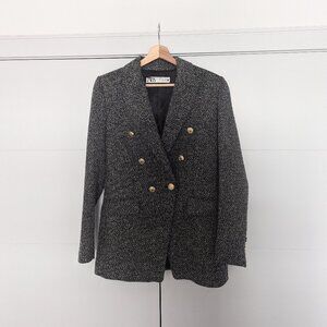 Zara Fitted Tweed Blazer - SIZE S